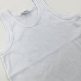 White Cotton Vest - Boys 5-6 Years