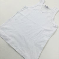 White Cotton Vest - Boys 5-6 Years