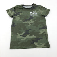 'Union Made' Camouflage Khaki T-Shirt - Boys 9-10 Years