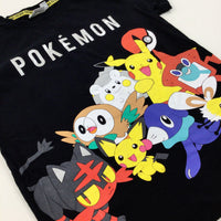 'Pokemon' & Friends Colourful Black T-Shirt  - Boys 9-10 Years