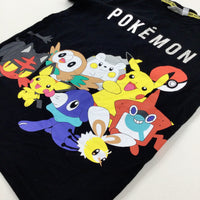 'Pokemon' & Friends Colourful Black T-Shirt  - Boys 9-10 Years