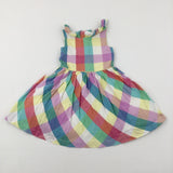 Colourful Checked Dress - Girls 5-6 Years