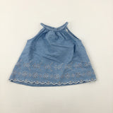 Patterned Blue Vest Top - Girls 5-6 Years