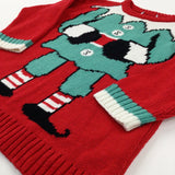 Christmas Elf Red Knitted Jumper - Boys/Girls 11-12 Years