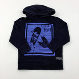 'Custom Rider' Skateboard Purple & Black Hoodie - Boys 4-5 Years