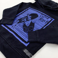 'Custom Rider' Skateboard Purple & Black Hoodie - Boys 4-5 Years