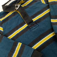 Green & Yellow Striped Rugby Top - Boys 6-7 Years