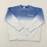 'Surf Camp' White & Blue Sweatshirt - Boys 6-7 Years