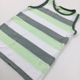 Green Striped Vest Top - Boys 6-7 Years