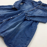 Mid Blue Denim Dress - Girls 4-5 Years