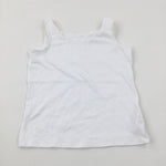 White Cotton Vest - Girls 6-7 Years