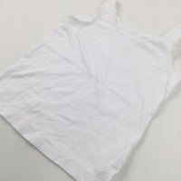 White Cotton Vest - Girls 6-7 Years