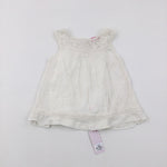 **NEW** Patterned Cream Vest Top - Girls 6-7 Years