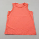 Neon Orange Cotton Vest Top - Boys 5-6 Years