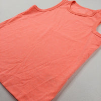 Neon Orange Cotton Vest Top - Boys 5-6 Years