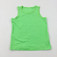 Neon Green Cotton Vest Top - Boys 5-6 Years