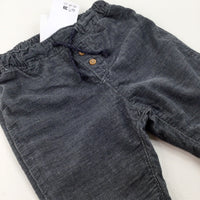 **NEW** Charcoal Grey Lined Cord Trousers - Boys 12-18 Months