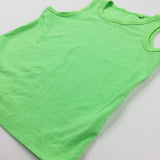 Neon Green Cotton Vest Top - Boys 5-6 Years