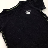 Monkey Embroidered Mottled Black T-Shirt - Boys 12-18 Months