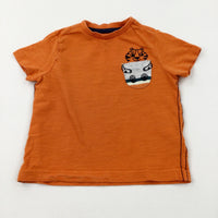 Tiger Orange Cotton T-Shirt - Boys 12-18 Months