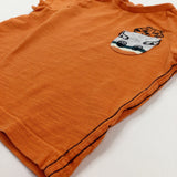 Tiger Orange Cotton T-Shirt - Boys 12-18 Months