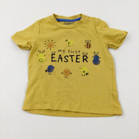 'My First Easter' Bees & Chicks Yellow T-Shirt - Boys 12-18 Months