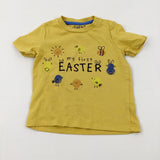 'My First Easter' Bees & Chicks Yellow T-Shirt - Boys 12-18 Months