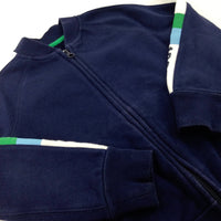 'Gap' Navy & White Zip Through Jumper - Boys 5-6 Years