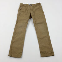 Tan Smart Trousers With Adjustable Waist - Boys 5-6 Years