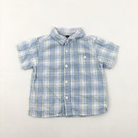 Blue & Yellow Checked Shirt - Boys 12-18 Months