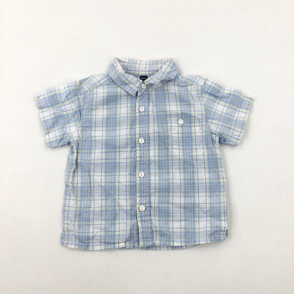 Blue & Yellow Checked Shirt - Boys 12-18 Months