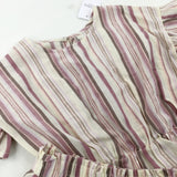 **NEW** Sparkly Striped Beige Top & Shorts Set - Girls 2-3 Years