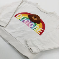 'Duggee' Hey Duggee Embroidered Rainbow White Sweatshirt - Girls 2-3 Years