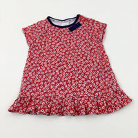 Flowers Red T-Shirt - Girls 12-18 Months