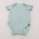 Hearts Green Short Sleeve Bodysuit - Girls 12-18 Months