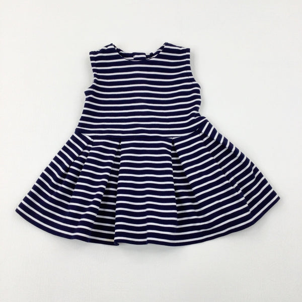 Navy Striped Dress - Girls 12-18 Months