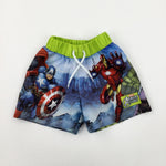 'Avengers Assemble' Superheroes Colourful Swim Shorts- Boys 12-18 Months