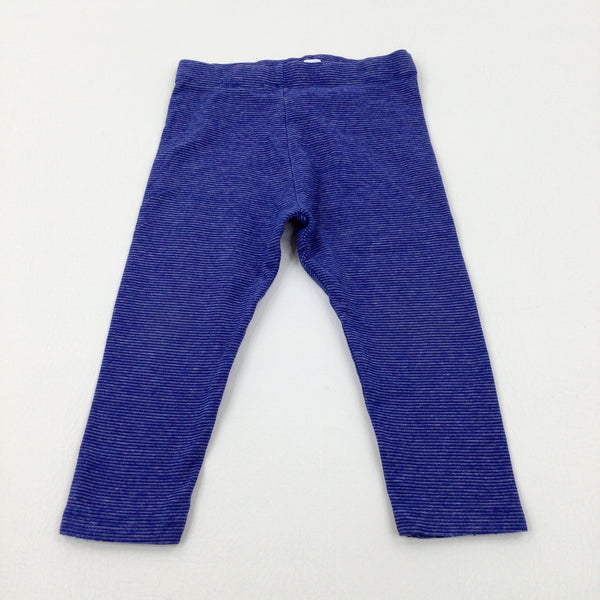 Blue Striped Leggings - Girls 12-18 Months