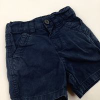 Navy Shorts With Adjustable Waist - Boys 12-18 Months