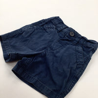 Navy Shorts With Adjustable Waist - Boys 12-18 Months