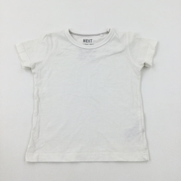 White Cotton T-Shirt - Boys 12-18 Months