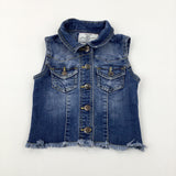 Mid Blue Denim Gilet - Boys 5-6 Years