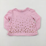 Hearts Pink Long Sleeve Top - Girls 12-18 Months