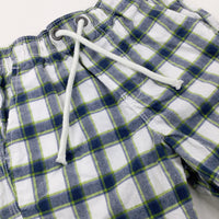 Blue Checked Shorts - Boys 5-6 Years