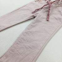 Pink Denim Jeans With Adjustable Waist - Girls 12-18 Months