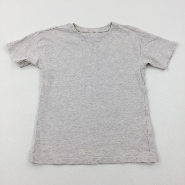 Cream Cotton T-Shirt - Boys 6-7 Years