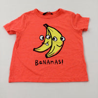 'Bananas!' Neon Orange T-Shirt - Boys 18-24 Months