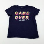 'Game Over' Navy T-Shirt - Boys 7-8 Years