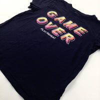'Game Over' Navy T-Shirt - Boys 7-8 Years