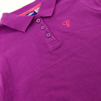 Heart Embroidered Purple Polo Shirt - Boys 18-24 Months